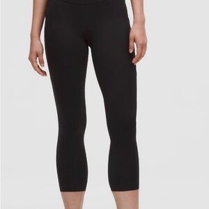 Lululemon black Fast and Free High-Rise Crop 23" with pockets